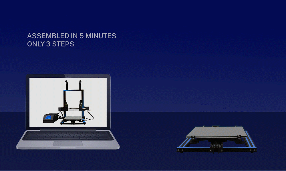 3DPRINTERLLCD3S DMP 3D Printer Assembled in 5 Minutes