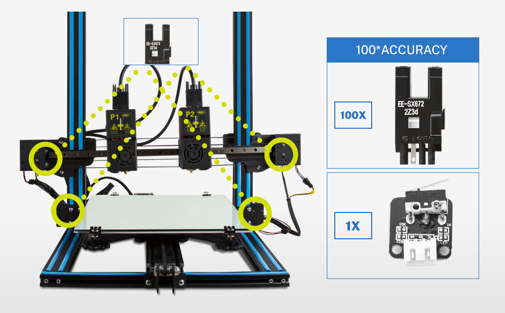3DPRINTERLLCD3S DMP 3D Printer Photoelectric Sensor