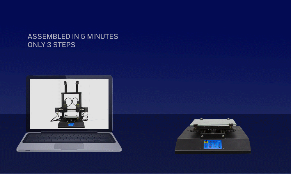 3DPRINTERLLCHands 2 DMP 3D Printer Assembled in 5 Minutes