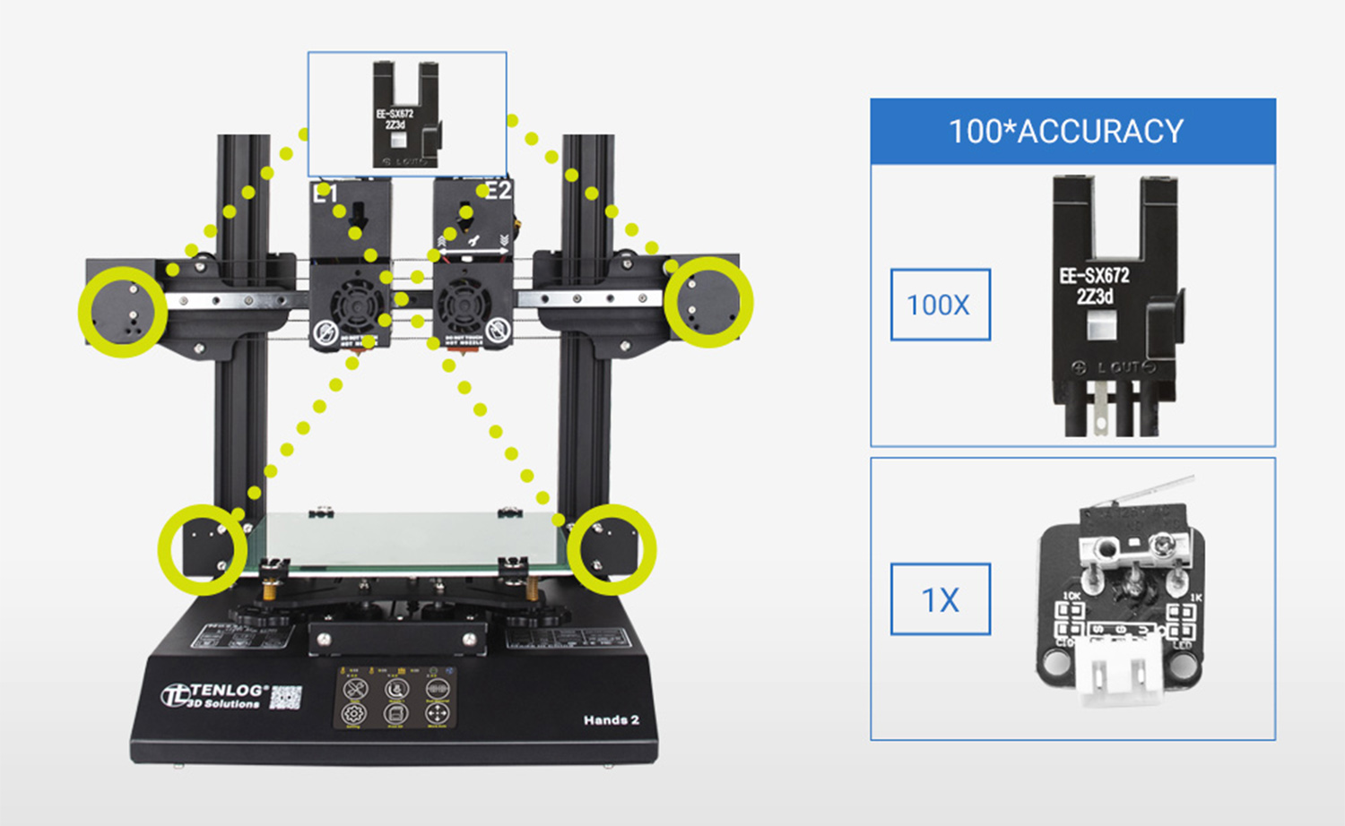 3DPRINTERLLCHands 2 DMP 3D Printer Photoelectric Sensor