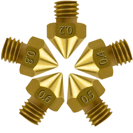 3D Printer Nozzles 0.2mm 0.4mm 0.5mm 0.6mm 0.8mm 1.0mm