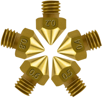 3D Printer Nozzles 0.2mm 0.4mm 0.5mm 0.6mm 0.8mm 1.0mm
